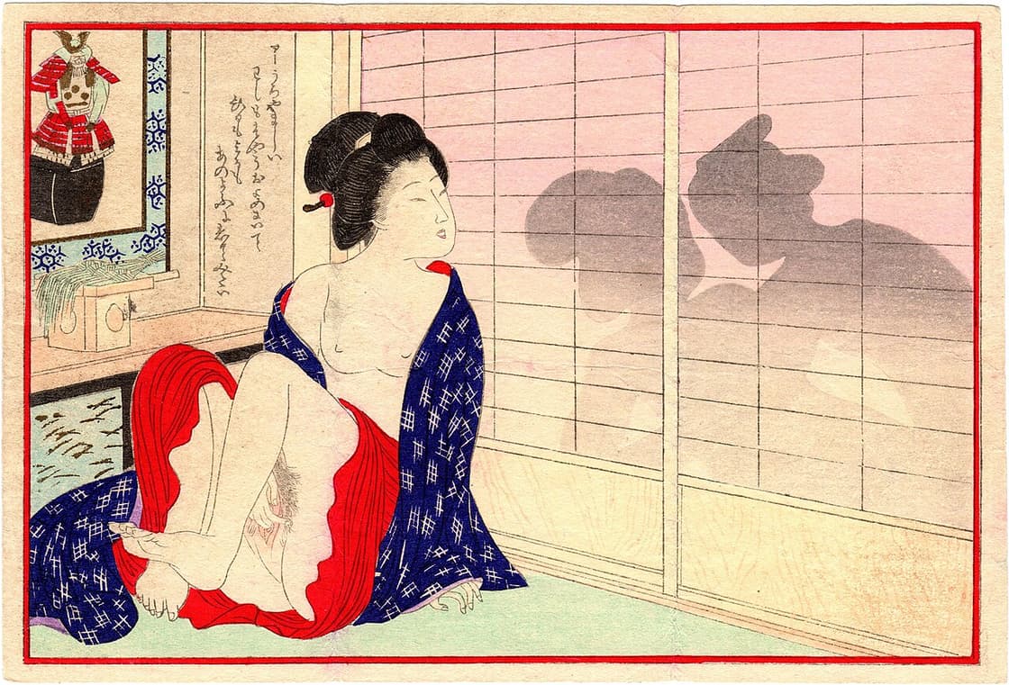 Ca. 1890 shunga by - Oh, I’m envious!