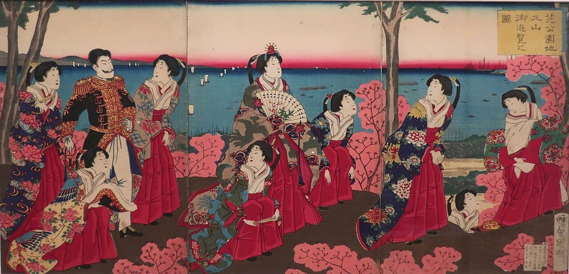 芝公園地丸山御遊覧之図
