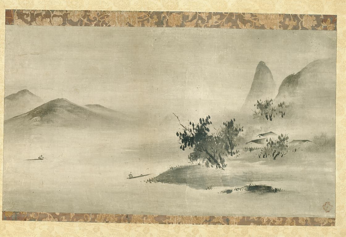 水墨山水図（伝狩野元信）