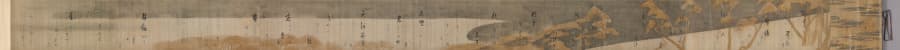 Selections from the Collection of Japanese Poems from Ancient and Modern Times (Kokin wakashū) with Design of Pines Along the Shore