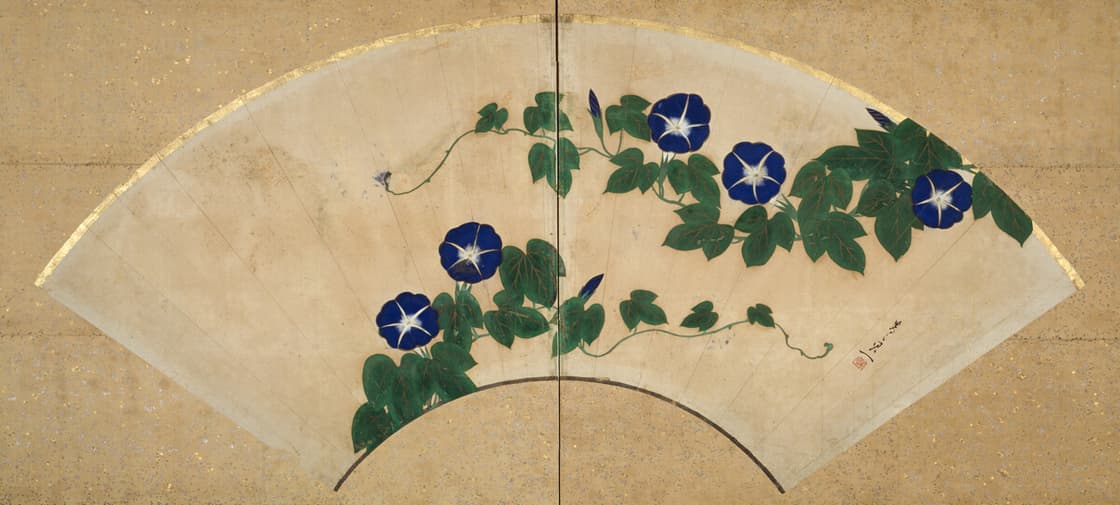 朝顔図屏風