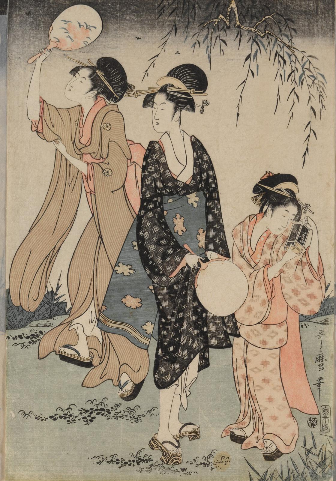 柳下の蛍狩（中）