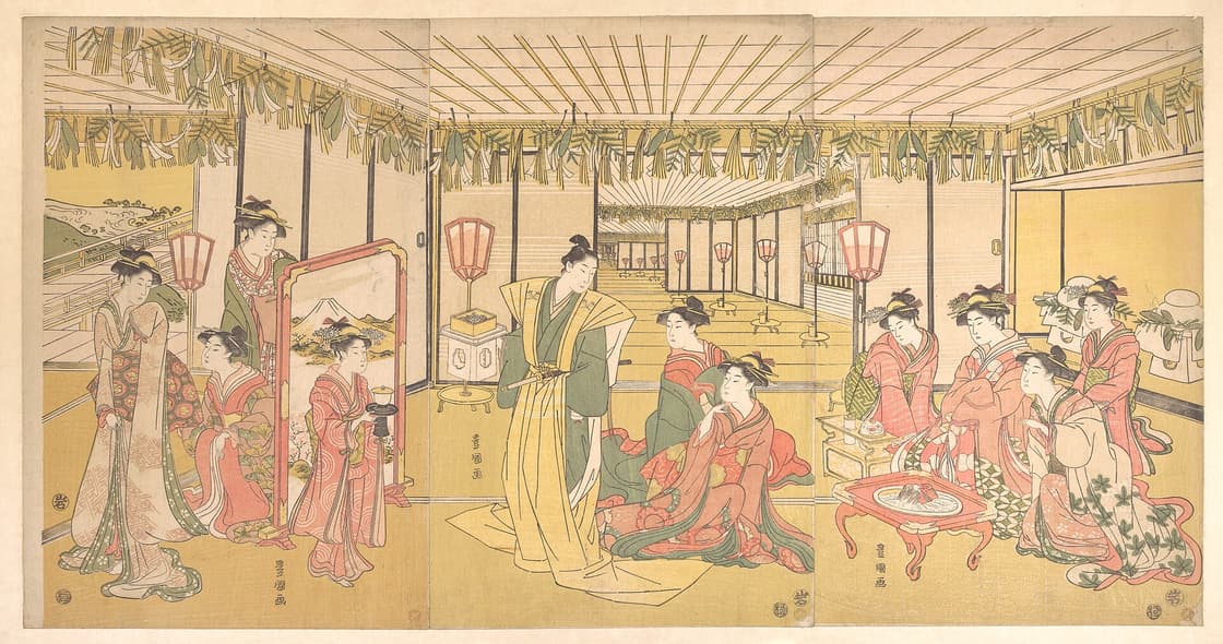 正月の大広間