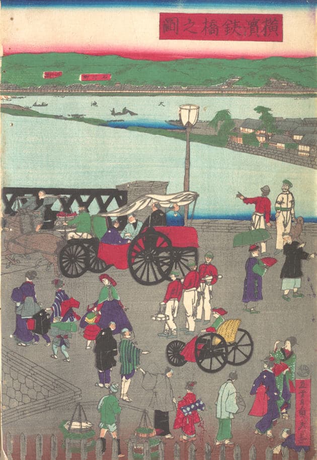 横浜鉄橋之圖