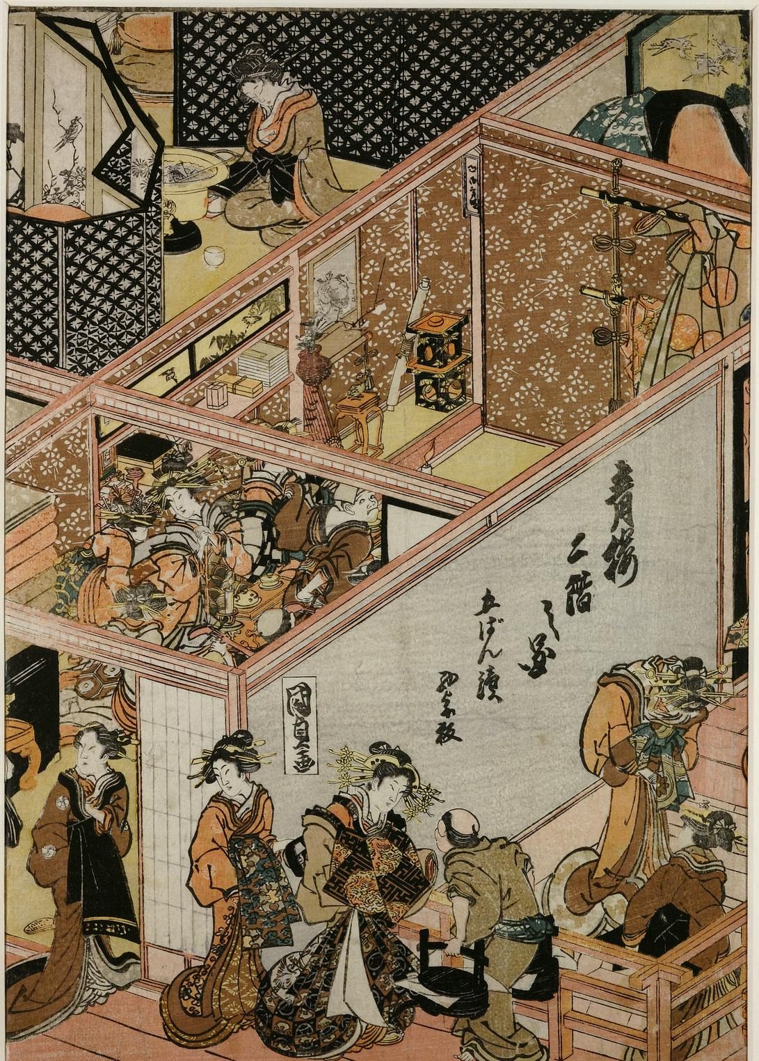 青楼二階之図