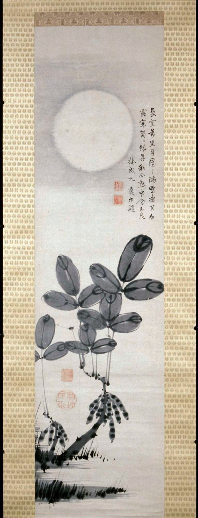 月に干し豆図
