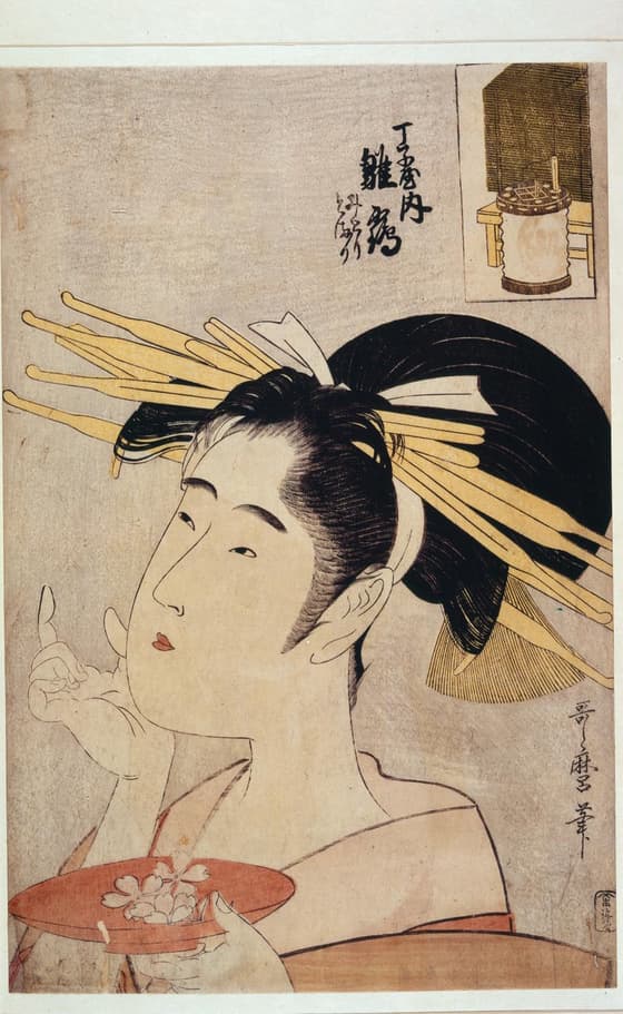 丁子屋内雛鶴　大首絵