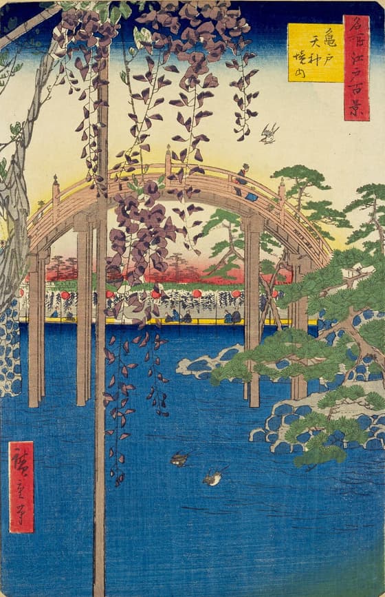 名所江戸百景 亀戸天神境内