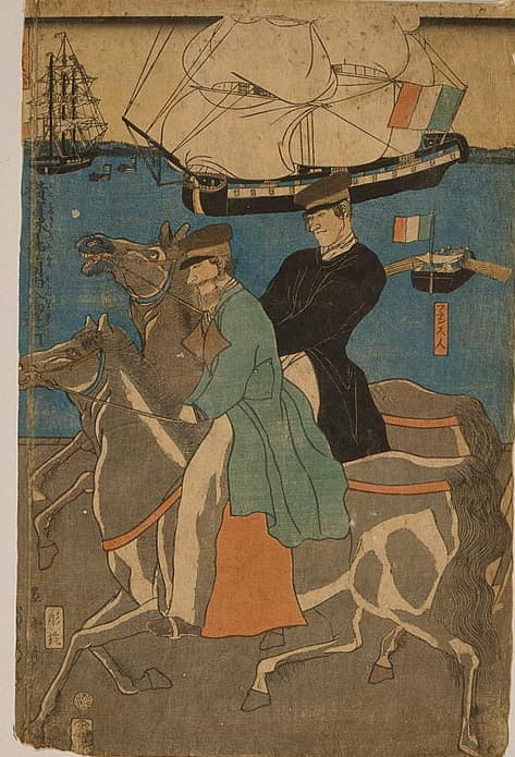 横浜休日　仏蘭西人馬遊行