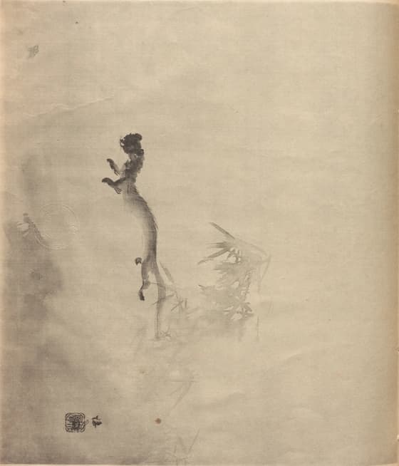 棲鳳画譜 鼬蛙