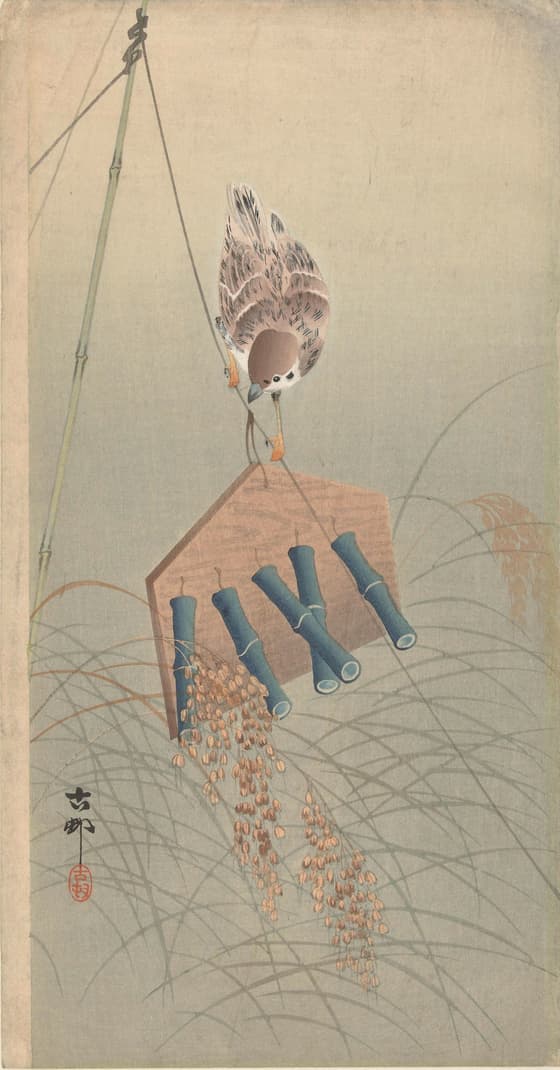 鳴子に雀（大黒屋版）