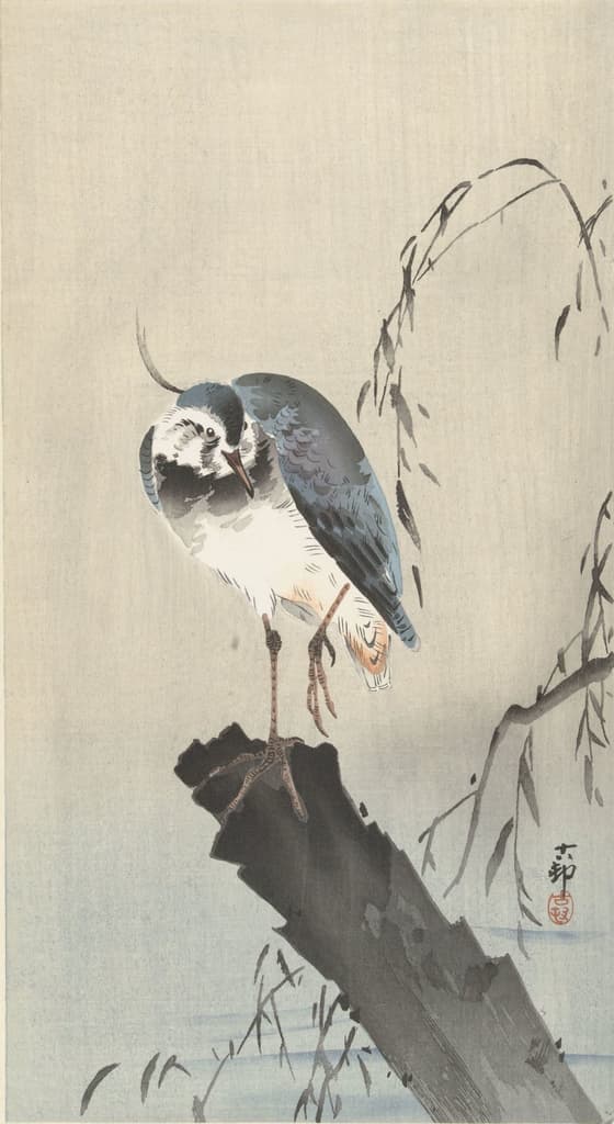 柳に田鳧（大黒屋版）