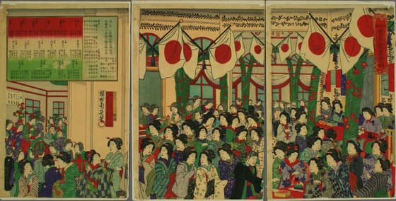 於鹿鳴館貴婦人慈善会之図 / 楊洲周延 | Cugira