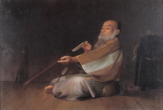 Examining an Arrow by Saburōsuke (Saga Prefectural Museum
