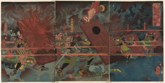 正清三韓退治　晋州城合戦之図