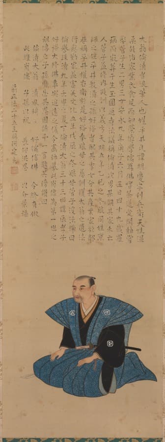 平井倫清像(伝月岡雪鼎)