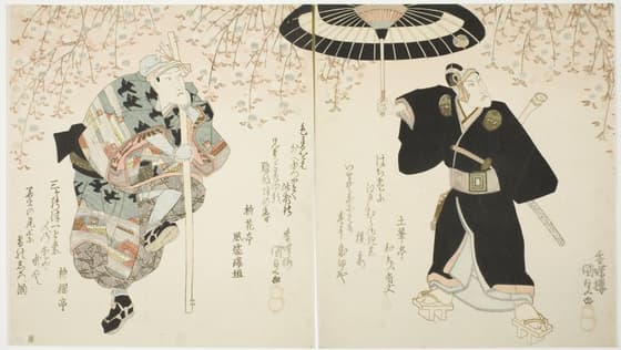 助六由縁江戸桜　七代目市川團十郎の助六・三代目尾上菊五郎の白酒売新兵衛