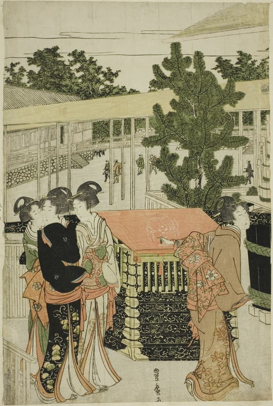 堀之内妙法寺恵方詣之図