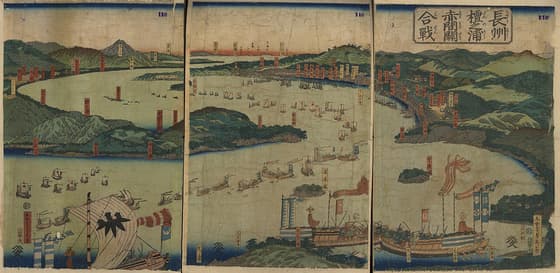 長州檀之浦赤間関合戦