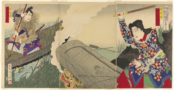 四代目中村福助の寧王女・九代目市川團十郎の八郎為朝