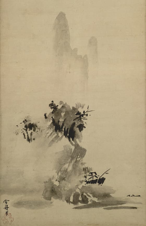 破墨山水図