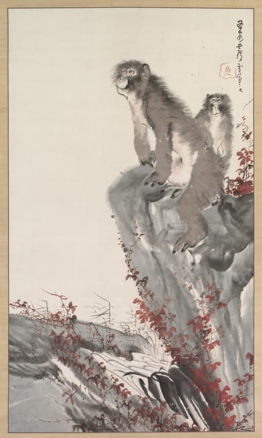 渓流猿猴図