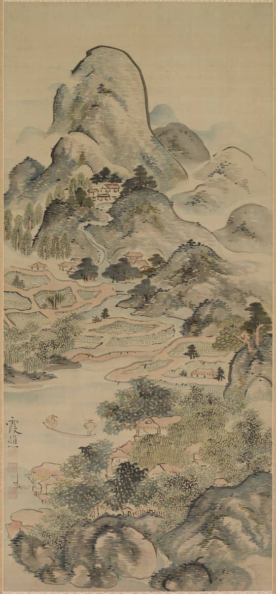春景漁楽図