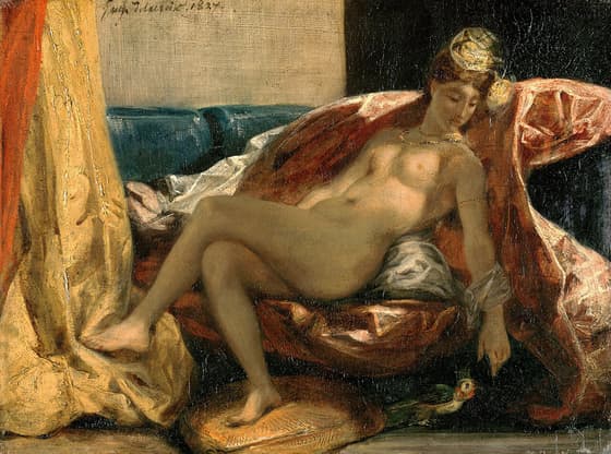 オウムを持つ女