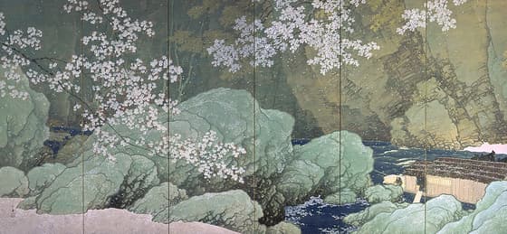 行く春(左隻)