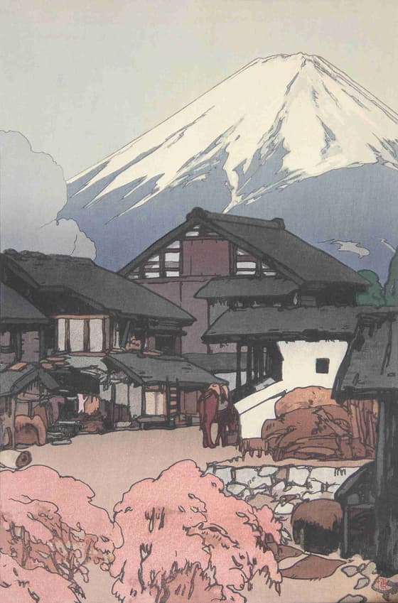 Fuji from Funatsu 1928 (woodcut)