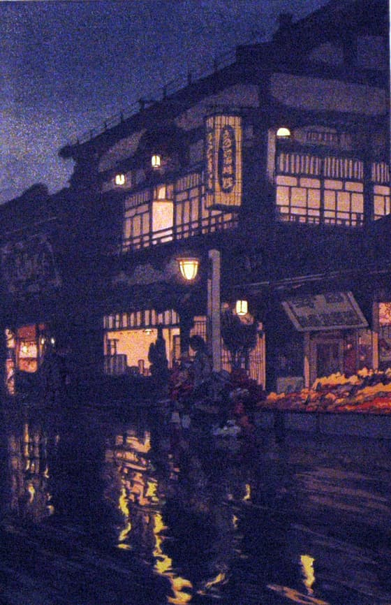 東京拾二題 神樂坂通 雨後の夜
