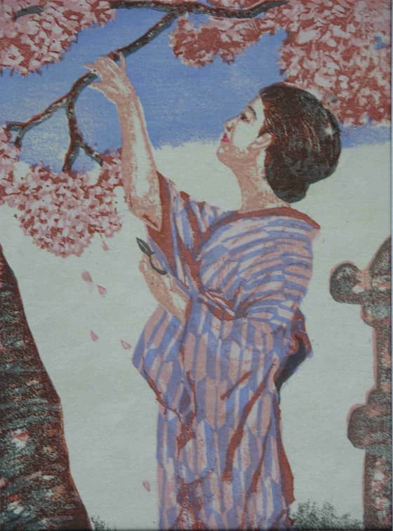 日本女俗選 花時