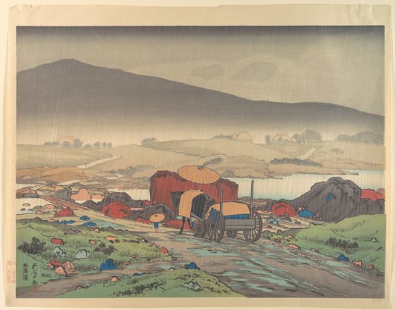 耶馬渓の雨