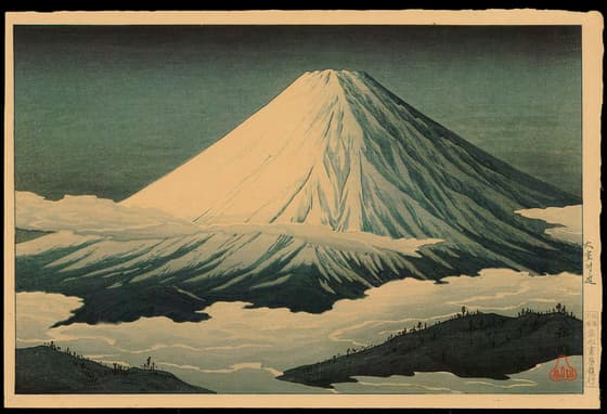 Near Mount Ōmuro,, from the series Fuji in the four seasons (Shiki no Fuji)