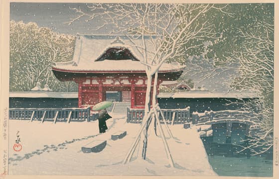 芝公園の雪