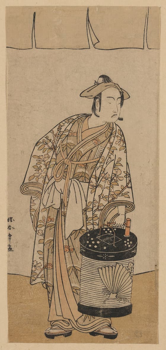 箱提灯を持つ二代目市川門之助