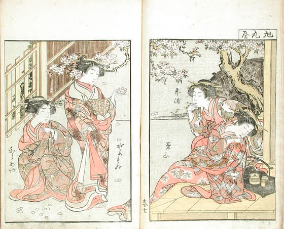 青楼美人合姿鏡 春七