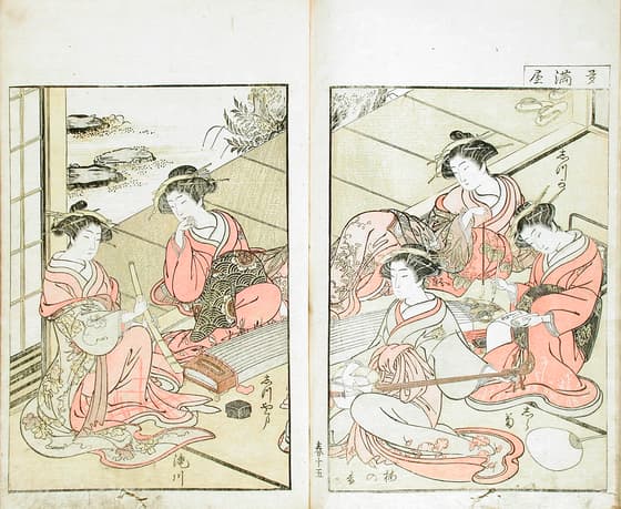 青楼美人合姿鏡 春十五