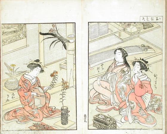 青楼美人合姿鏡 春十九