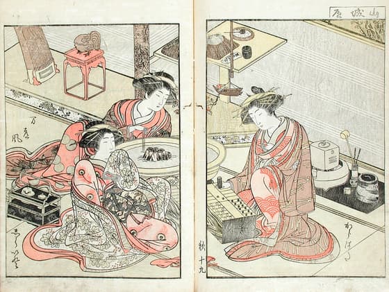 青楼美人合姿鏡 秋十九