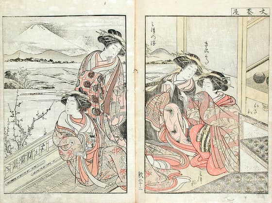 青楼美人合姿鏡 秋二十二
