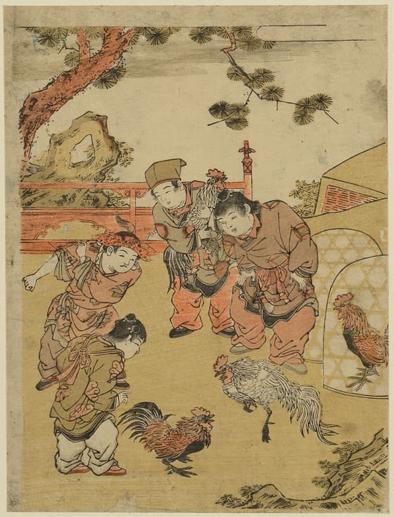 唐子の闘鶏