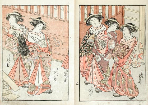 青楼美人合姿鏡 三