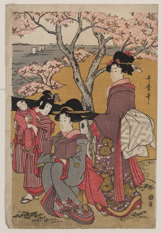 御殿山の花見　右