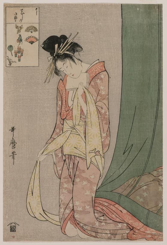 扇屋内花扇　判じ絵の内
