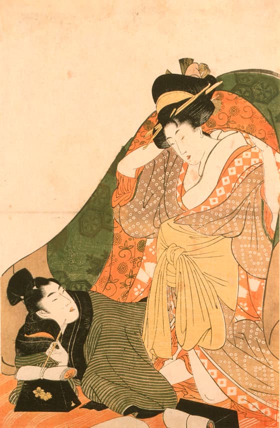 布団の中の男女