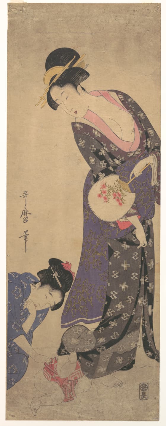 女と子供