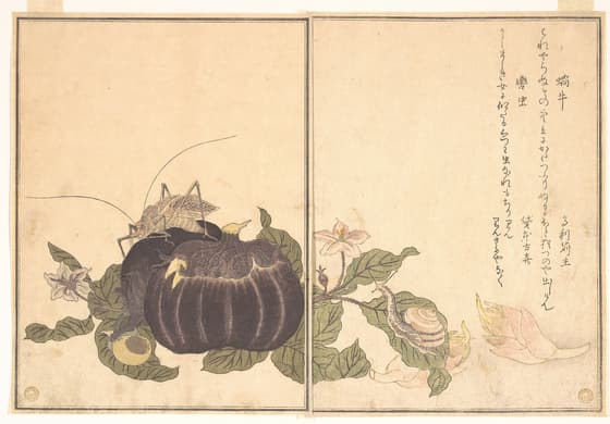 『画本虫撰』「蝸牛」「轡虫」