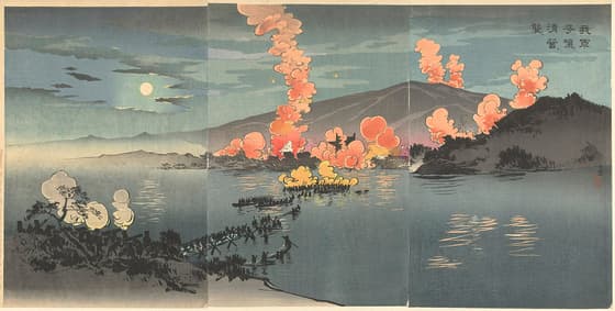 我軍平壌ノ清営ヲ襲撃