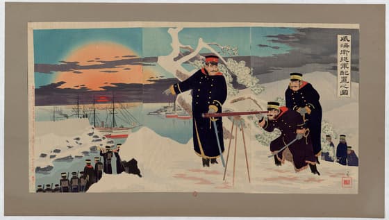 威海衛進軍配置之図